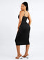 Sooslick Dresses for Women 2024 Tummy Control Shapewear I Midi Sleeveless Dress with Adjustable Straps tummy control dress Womenswear Underwear Lady Compression
