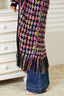 Fall Cardigan Angel Wings Full Size Multicolored Open Front Fringe Hem Cardigan