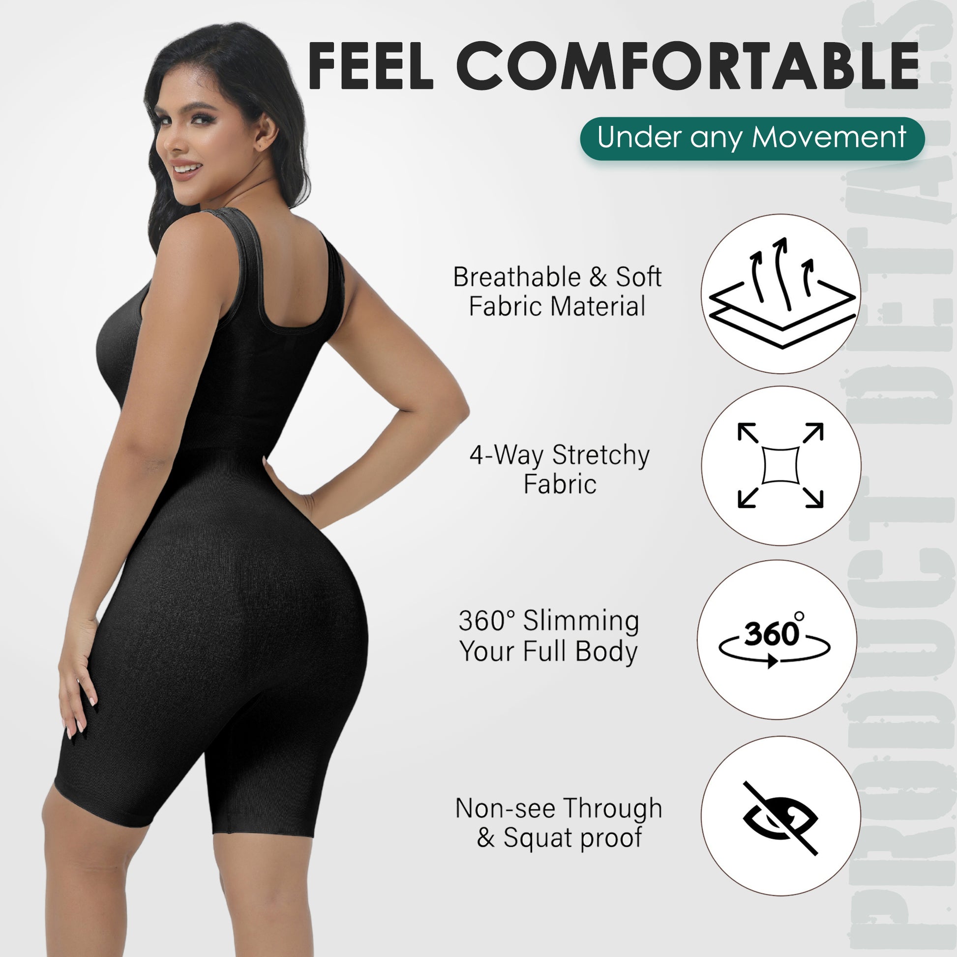 Women's Bodysuit Rompers Tummy Control Seamless Shapewear Tops O