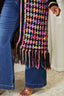 Fall Cardigan Angel Wings Full Size Multicolored Open Front Fringe Hem Cardigan