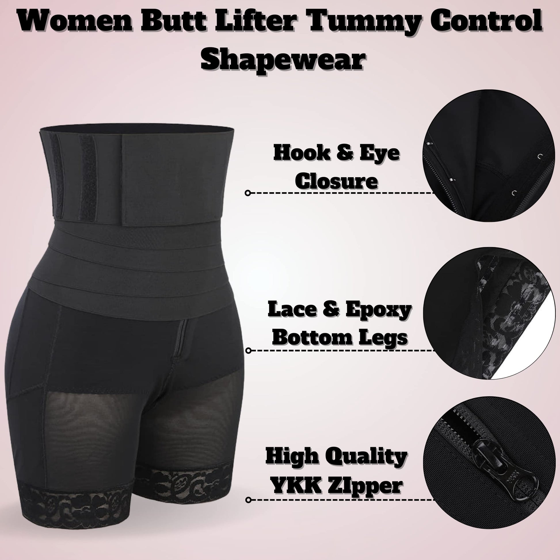 Tummy Control Underwear, Waist Trainer Briefs, Butt Lifting Shorts