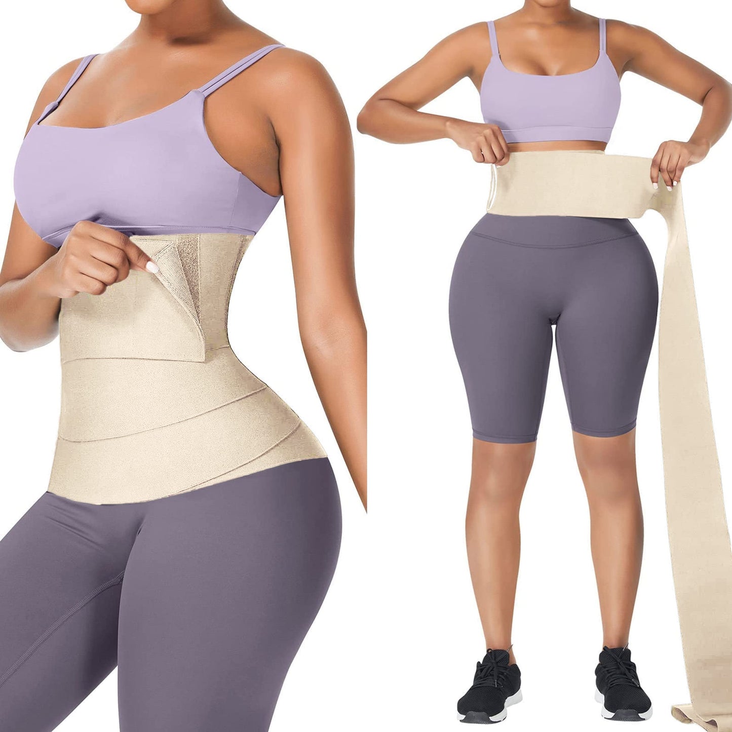 Waist Trainer For Women - Bandage Wrap, Waist Trimmer Stomach Wrap, Plus  Size Waist Shaper, Belly Wraps To Lose Belly Fat