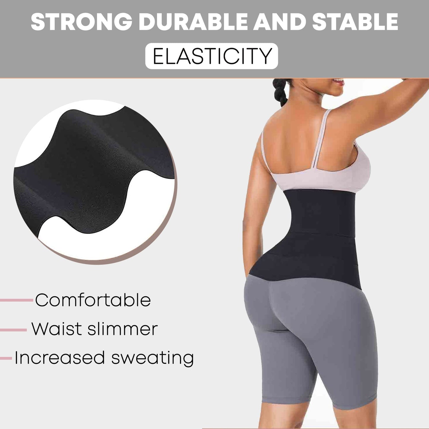 Waist Trainer for Women Lower Belly Fat and Butt Lift,Waist Cincher  Shapewear Black,Stomach Wraps, Black, Small : : Everything Else