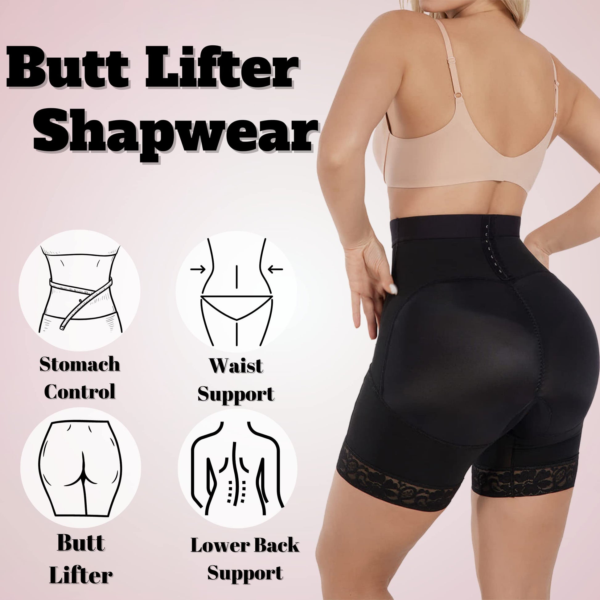 High Waist Ladies Shapewear Ladies Belly Slimming Butt Lifting
